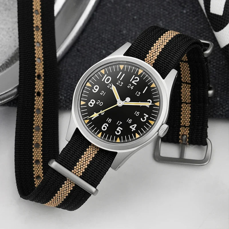 Militado ML07 Military Watch VH31 Quartz Sapphire Luminous AR Coating 10bar