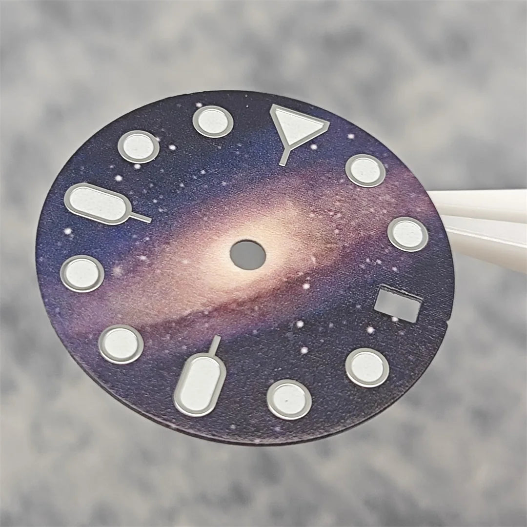 NH35 Watch dial starry sky lunar star Watch faces with Green Luminous Conversion Watch Accessories for NH35 / NH34 Movement