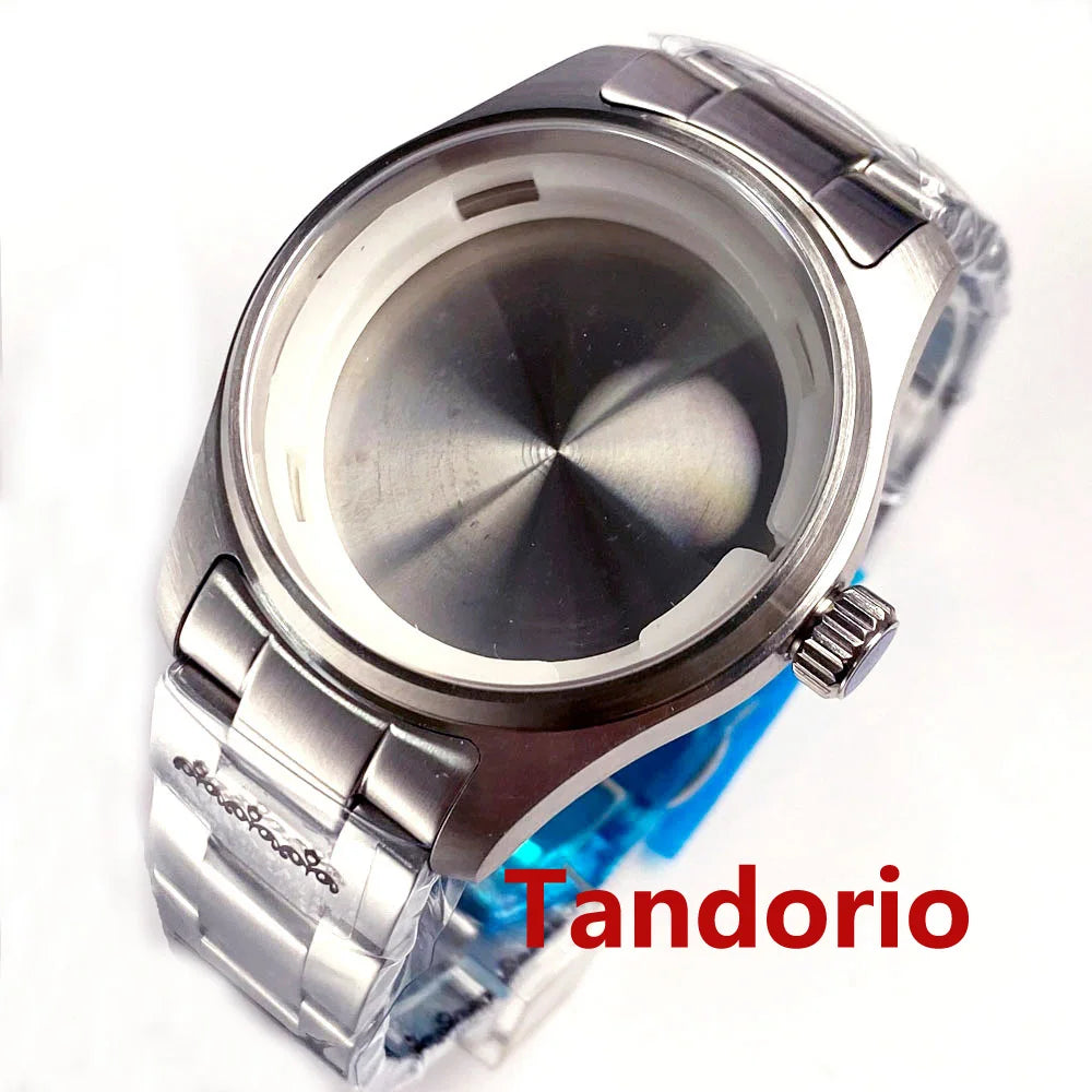 20ATM 39mm Stainless Steel Pilot Brushed Watch Case Sapphire Glass Fit NH35 NH36A ETA2824 PT5000 Automatic Movement