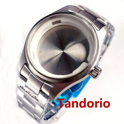 20ATM 39mm Stainless Steel Pilot Brushed Watch Case Sapphire Glass Fit NH35 NH36A ETA2824 PT5000 Automatic Movement