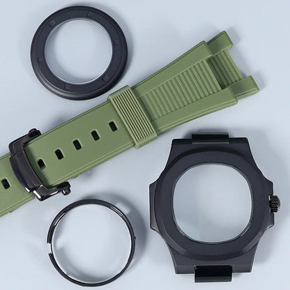 Silver/Black/Rose Gold 40mm Watch Cases Strap Parts Sapphire Glass For NH35 NH36 NH34 NH38 NH72 Movement 30.8mmDial Mod Nautilus