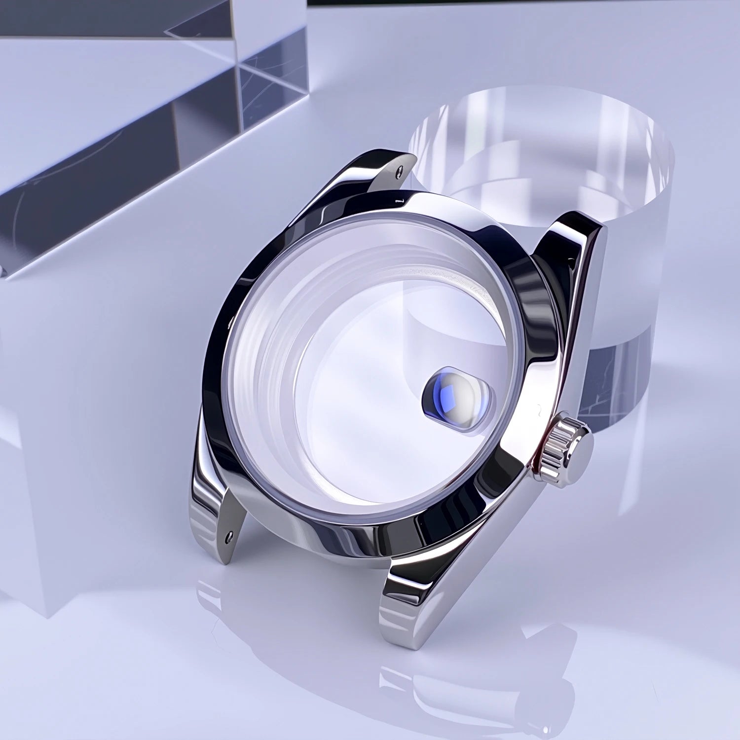 36mm/39mm NH35 Case Stainless Steel Sapphire Crystal Waterproof Fluted Case For NH35 NH36 Movement 28.5mm Dial NH35 Watch Case