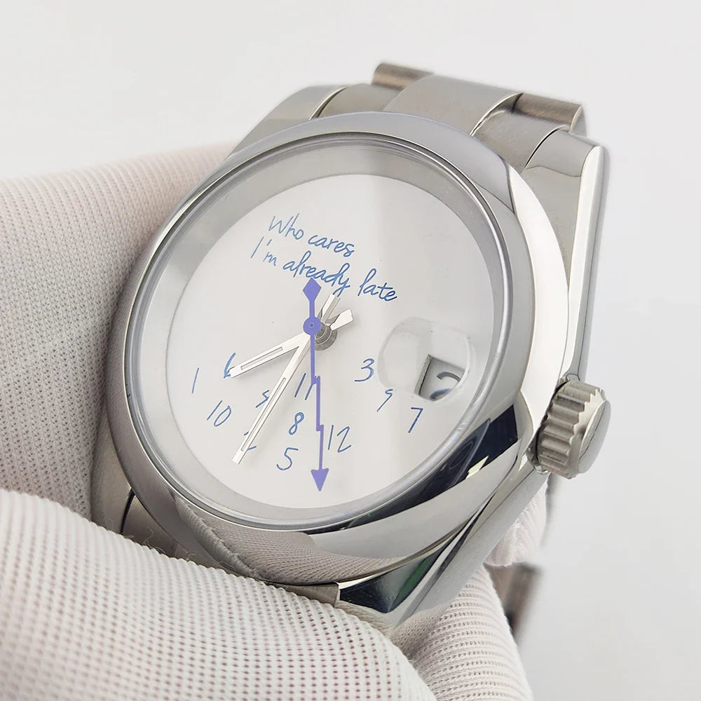 Special Dial Oyster Watch NH35  36mm/39mm Who cares im already late Sapphire Crystal  10bar