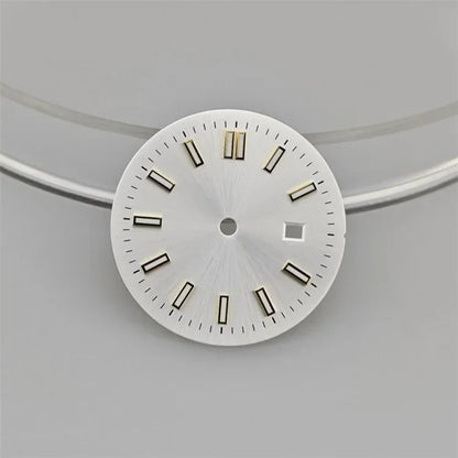 24.5MM Watch Dial Green Luminous Logbook Faces Women's Mechanical Watch Accessories for NH05 /NH06 Movement for 31mm Case