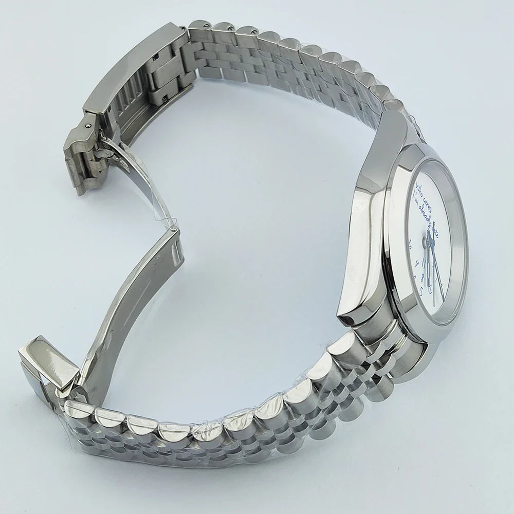 Special Dial Explorer Watch 39mm nh35 Who cares im already late Watch Sapphire 10bar