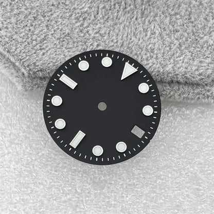 28.5mm NH35 Dial Green Luminous Watch Dial SUB Surface with Calendar Window Watch Accessories for NH35/NH36 Movement