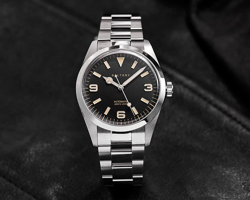 Baltany 39MM Explorer Watches Man S4035 NH38 Automatic Stainless Steel Bracelet Waterproof 200m Luxury Mechanical Wristwatch Man