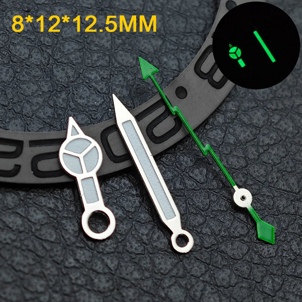 Watch hands NH36  Black/Rose Gold Watch Accessories Watch pointer N H35 NH36 Hands Blue Green/Green Glow fits for N H35