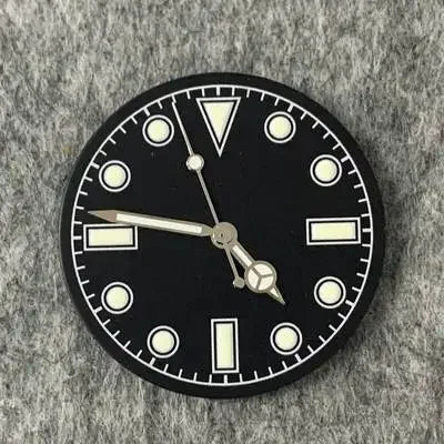 28.5mm Green Luminous Watch Faces Retro Watch Dial + Watch Hands Modified Dial Men's Watches Accessories for NH35/ NH36 Movement