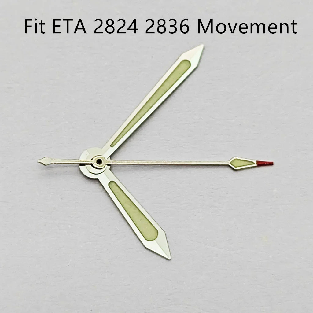 Green Luminous Watch Hands Fit NH35 NH36 ETA2836 2824 Miyota 8215 8205 821A Mingzhu DG2813 3804 PT5000 Movement