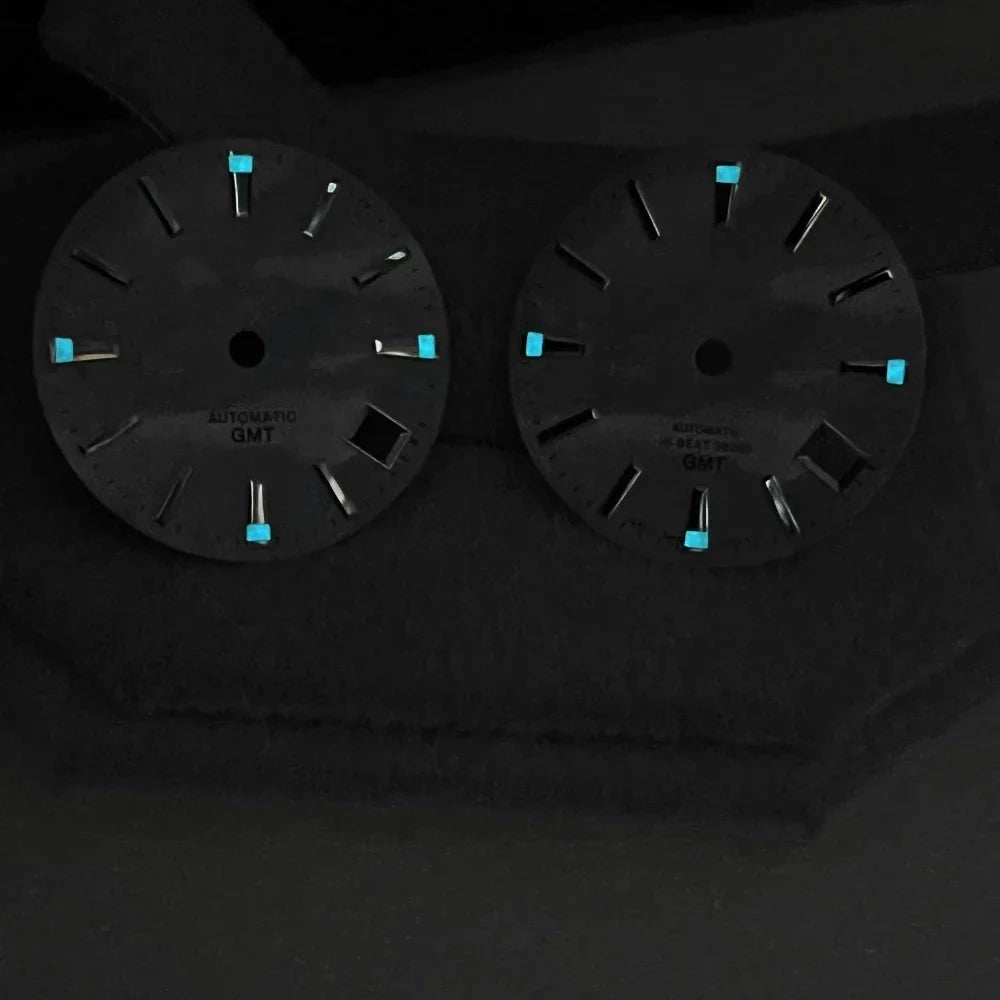 28.5mm Watch Dial BGW9 Blue Luminous Watch Faces GMT Dial Blue Sky White Cloud Dial Watch Accessories for NH34/NH35 Movement