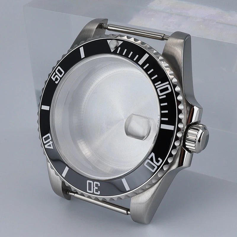 NH35 40mm SUB Black Ceramic Insert Watch Case Sapphire For NH34 NH35 NH36 NH38 4R36 Miyot8215 ETA2824 Movement 20ATM Waterproof