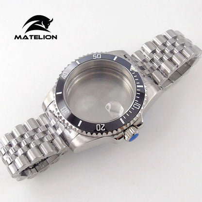 Matelion 200M Diving Case 40mm Fit NH35 NH36 NH34 GMT ETA 2824 PT5000 Watch Case Jubilee Bracelet Sapphire Glass Slide Buckle