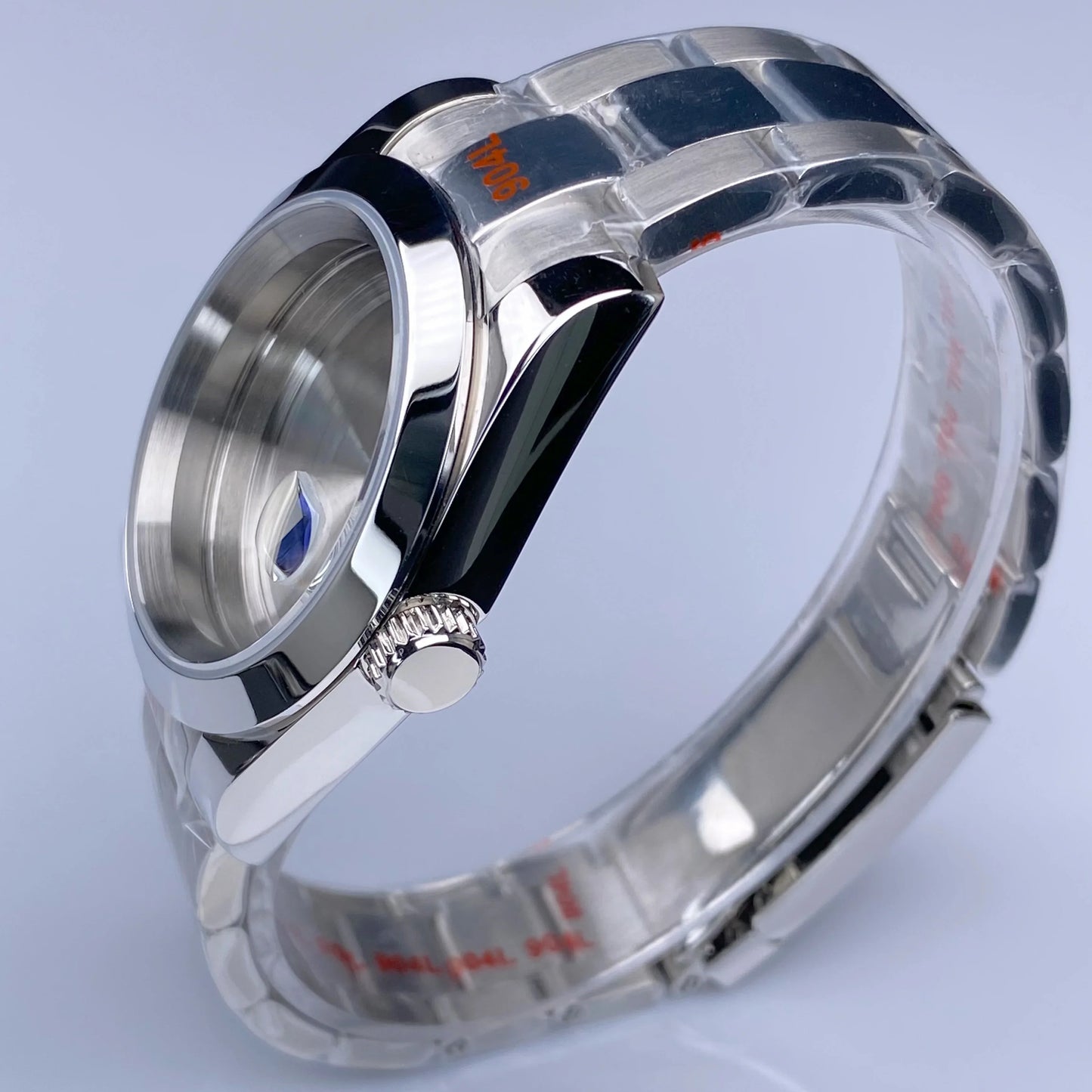 Fluted NH35 watch case Oyster 36/39mm High Quality Sliver Stainless Steel Sapphire Glass fit NH34 NH35 NH36 Movement Accessories Watch case