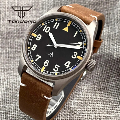 Titanium Watches  WFT001 Pilot Watches Seiko NH35 Automatic 39mm 20bar Sapphire Crystal  Green Luminous