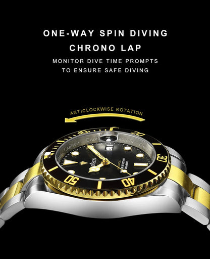 CADISEN C8216 Submariner Diver NH35A Movement AR Sapphire BGW9 Lume 40MM 20Bar