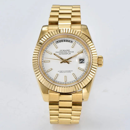 Day-Date Miyota 8285 automatic watches TDD002 Sapphire 10Bar 39MM custom watch