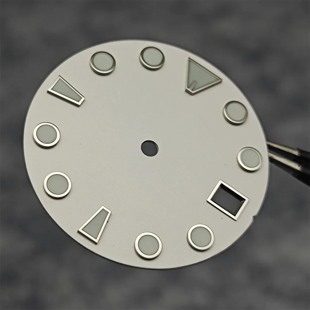 28.5MM New NH35 Dial Green Luminous Watch Face Matte Texture Dial for NH35/ NH36 Mechanical Movement Watch Accessories Repair Parts