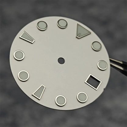 28.5MM New NH35 Dial Green Luminous Watch Face Matte Texture Dial for NH35/ NH36 Mechanical Movement Watch Accessories Repair Parts