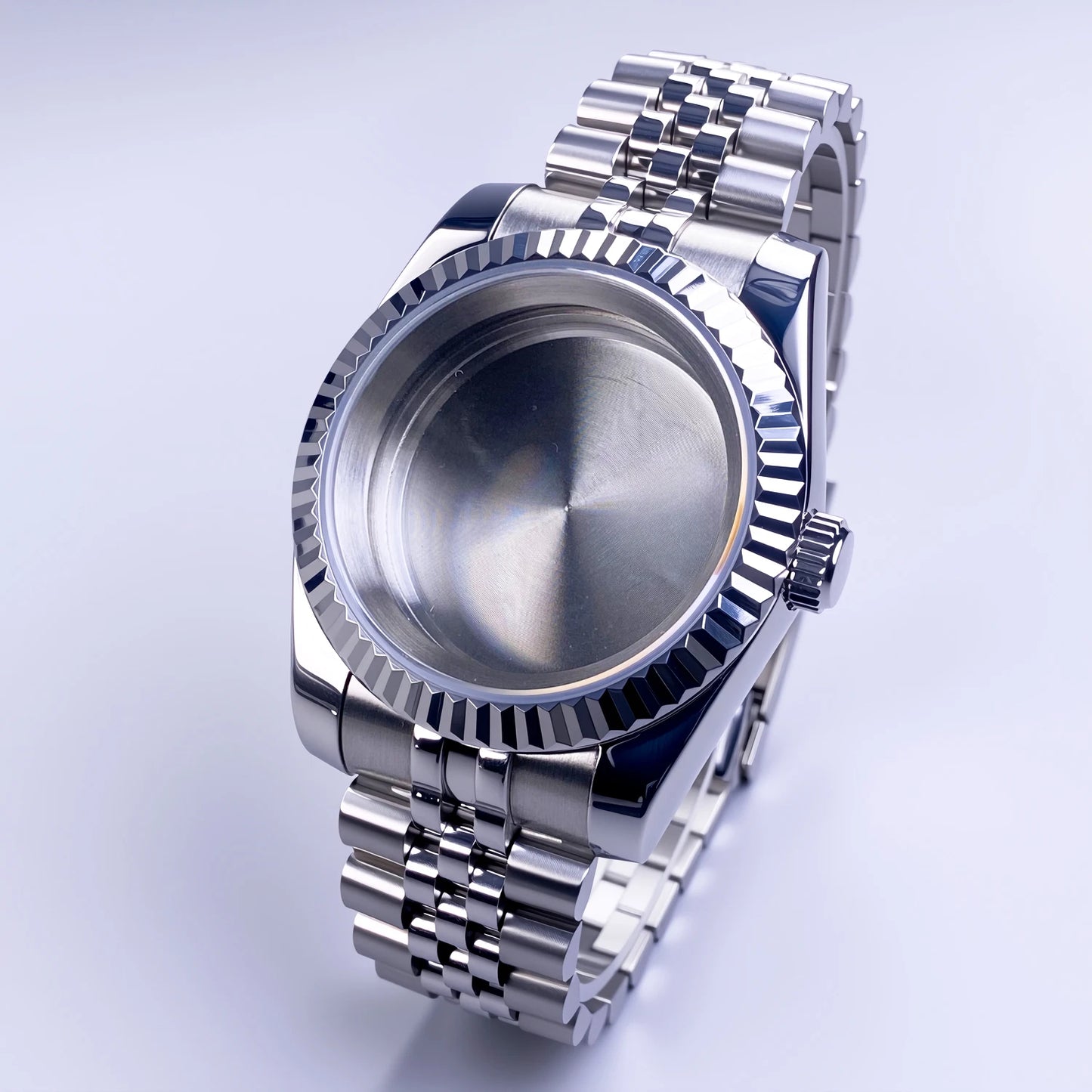 36mm/39mm NH35 Case Stainless Steel Sapphire Crystal Waterproof Fluted Case For NH35 NH36 Movement 28.5mm Dial NH35 Watch Case