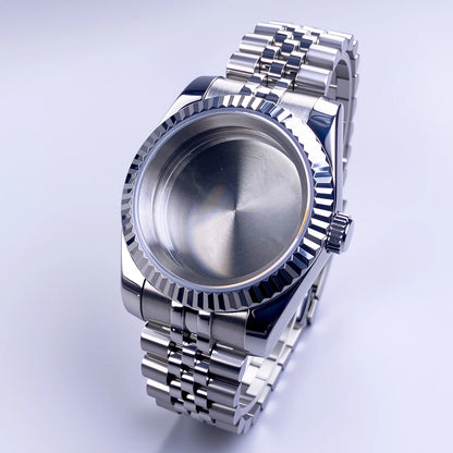 36mm/39mm NH35 Case Stainless Steel Sapphire Crystal Waterproof Fluted Case For NH35 NH36 Movement 28.5mm Dial NH35 Watch Case