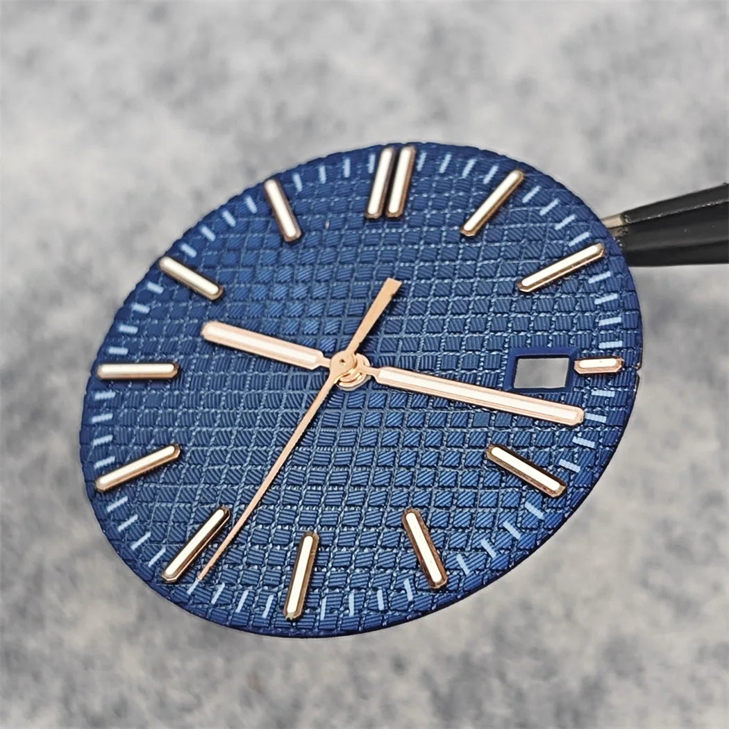 31.8mm Watch Dial + watch Hands complete set Green Luminous Dial Replacement Accessories for NH35 Movement Watch Repair Parts