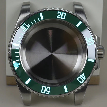 40mm Watch Case Ceramic C3 Bezel For Seiko NH35 NH36 NH34 nh70 Miyota8215 Eta2824 28.5mm Dial With Sapphire Crystal Waterproof