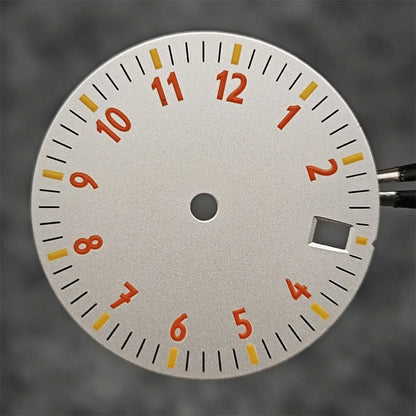 28.5MM Watch Dial NH35 Digital Dial Green Luminous Watch Faces Watch Modification Accessories for NH35/ NH36/ 4R/ 7S Movement