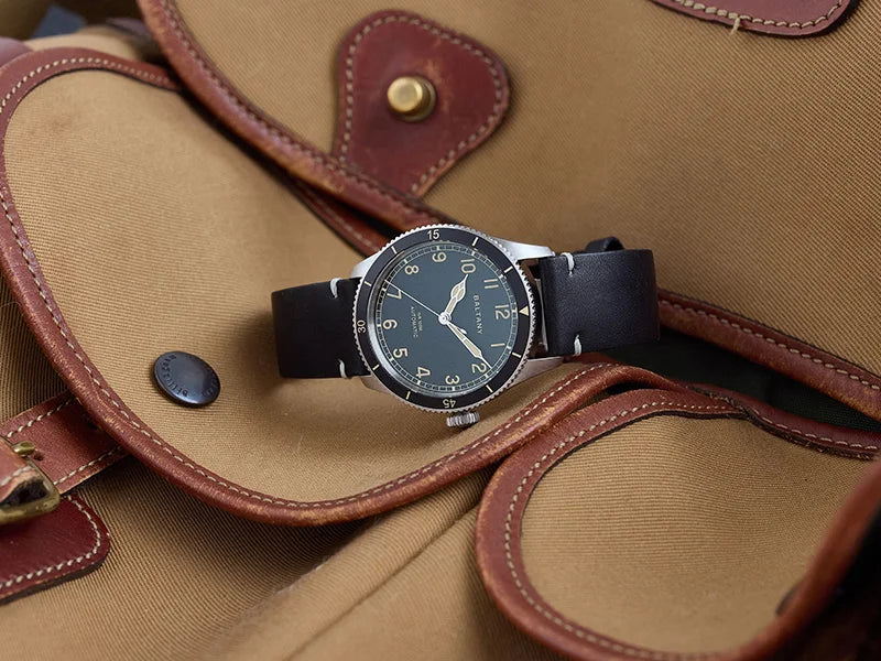 Baltany 38MM Military Watch Men  S2076 NH38 Automation Stainless Steels 100m Waterproof Vintage Khaki Aviation Homage Watch