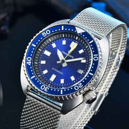 45MM PARNSRPE Big Abalone Automatic NH35 Movement Aseptic Dial Sapphire Diver 20 Bar Turtle