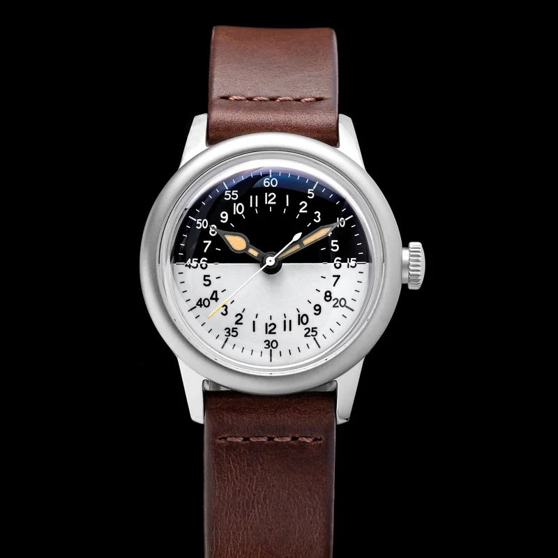 THORN SHY041 NH34 GMT Automatic Watch 36MM Pilot 15Bar Waterproof Half Luminous Dial Sapphire