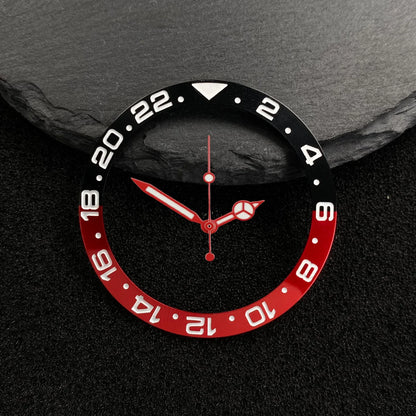 NH35 38-30.5mm bezel insert red Hands Watch Hands Blue Green Luminous Red Green Blue Hands For NH35/36/4R/7S Movement Watches Parts