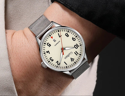 Cadisen C8224 Minimalist C3 Luminous Miyota 8215 AR Sapphire 5ATM Mesh strap 40MM