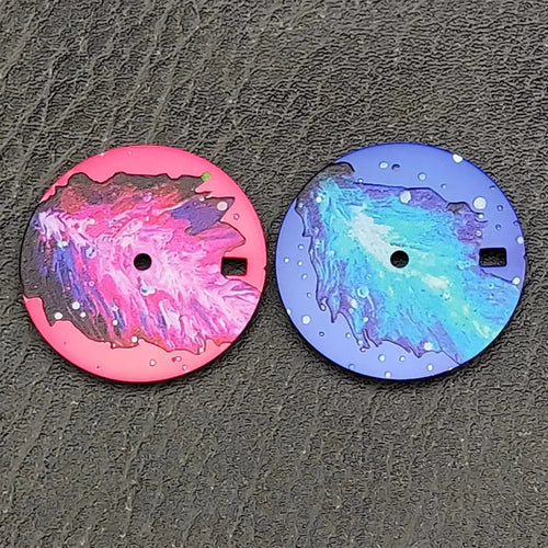 New 28.5MM Colored Leaf Watch Dial NH35/36 Dial Modified Watch Parts for NH35/36/4R Movements Colorful Watch Dial & Faces