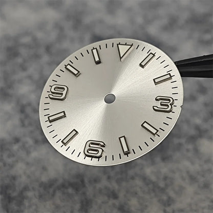 28.5mm Watch Dial + Hands Green Luminous Sun Pattern Modified 369 Nail Dial Watch Faces Accessory Fit NH35/NH36/4R/7S Movement