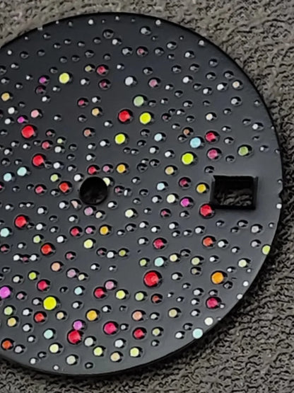 NH35 Dial 28.5mm Watch Faces with Single Calendar Date Starry Sky Gemstone Surface Modification Accessories for NH35 Movement