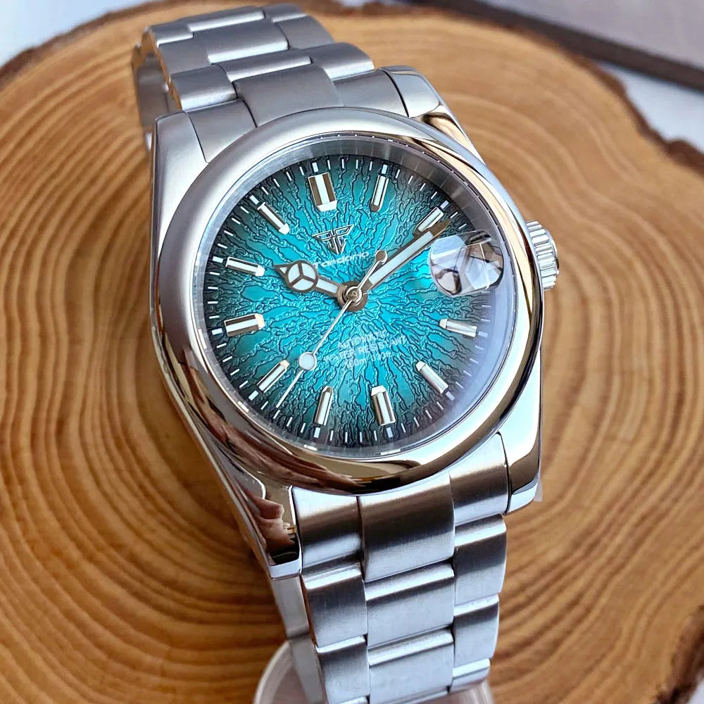 Explorer Watch Tandorio TD110T 36/39mm Teacup Pattern Date Luminous  Sapphire 10bar Dress