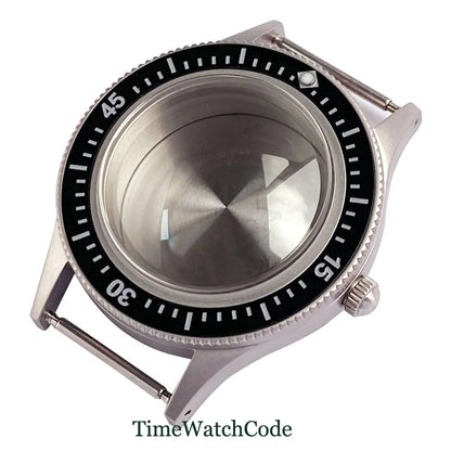 50 FATHOMS Fit NH34 NH35 NH36 NH38 NH70 NH72 ETA2824 PT5000 SW200 Watch Case Double Bow Sapphire Crystal 20BAR Sandblasted 40mm