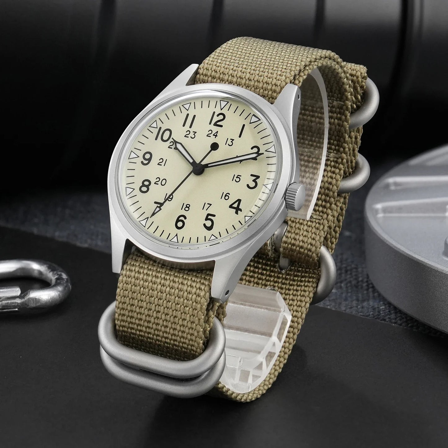 Militado ML07 Military Watch VH31 Quartz Sapphire Luminous AR Coating 10bar