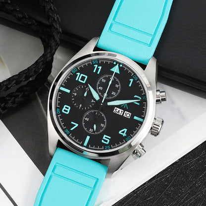 Militado ML04 Chronograph Quartz Military Watch OS00 Movement BGW9 Luminous 100m Waterproof  Domed Sapphire 39mm