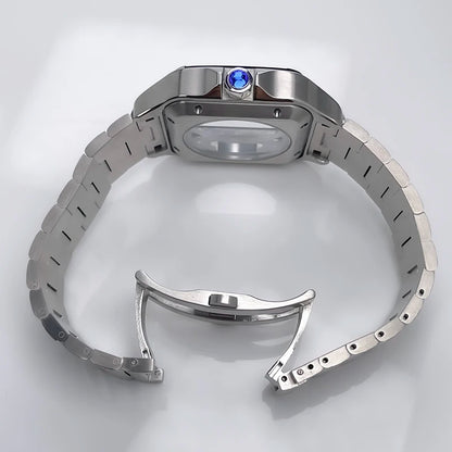 NH35 Case 38mm Sapphire Glass Stainless Steel Square Watch Case Accessories Modification Parts Suitable NH35 NH36 NH38 Movements