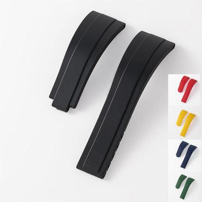 Cut-to-Size TPU Rubber Watch Band 20mm 22mm Buckle Optional