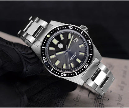 San Martin 62mas V4 Diver SN0007G 41mm NH35 Automatic AR Sapphire  Date Window 20bar c3 Luminous