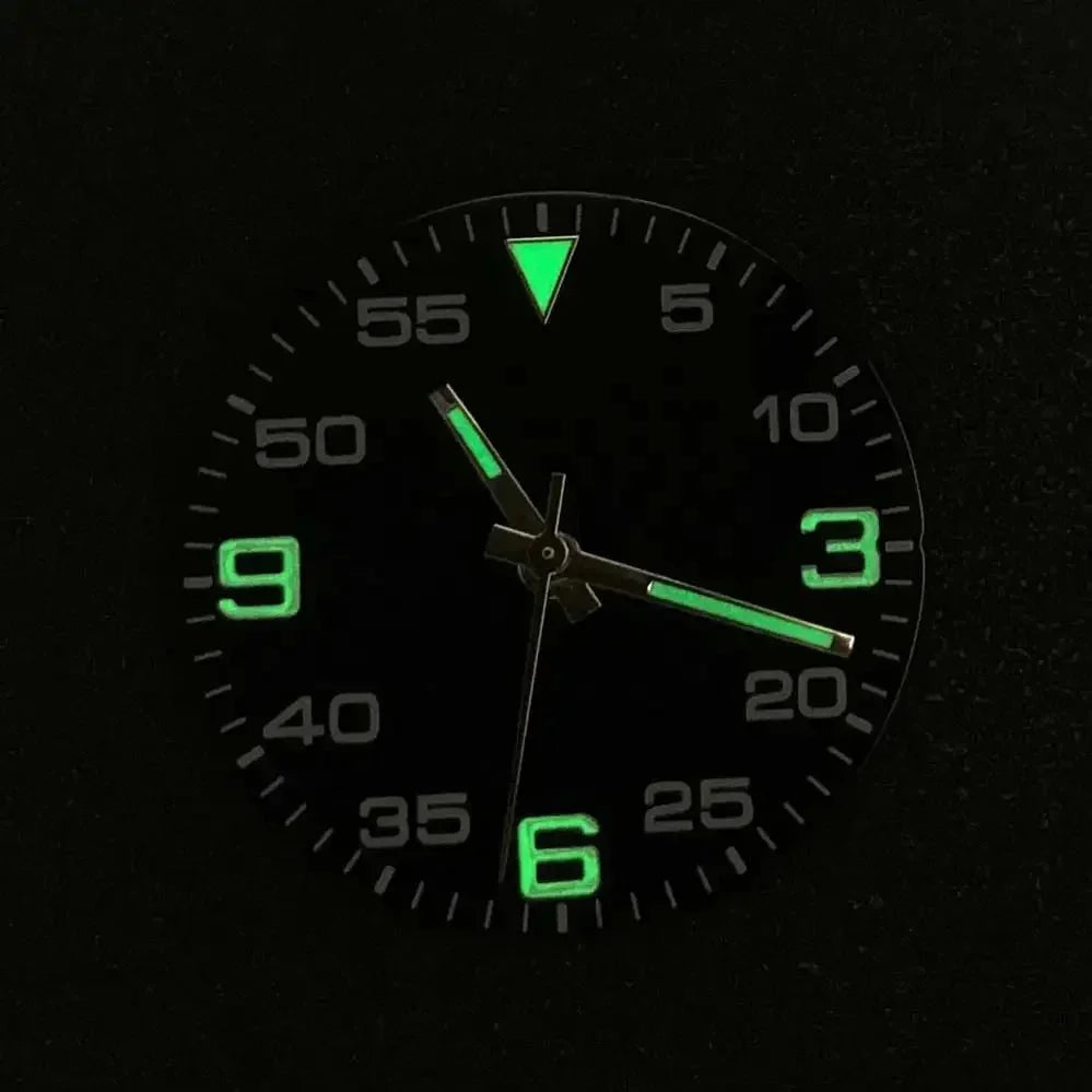 AIr King29mm Watch Dial Set Green Luminous Watch Accessories Watch Faces+hands for 8215/ 8200/ 8205/ 821A/ 2813 Movement - Tandorio Watches