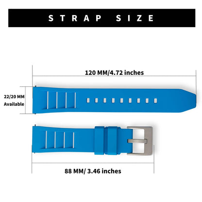 FKM Watch Band Rubber Strap  20mm 22mm