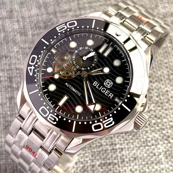 NH39A 41mm Bliger Seamaster SkeletonSapphire Glass 3ATM TD266