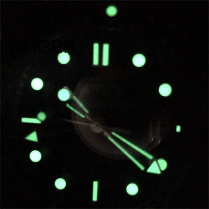 BLIGER 41mm NH34 GMT Automatic Blue Ceramic Bezel Sapphire Glass Black - Tandorio Watches