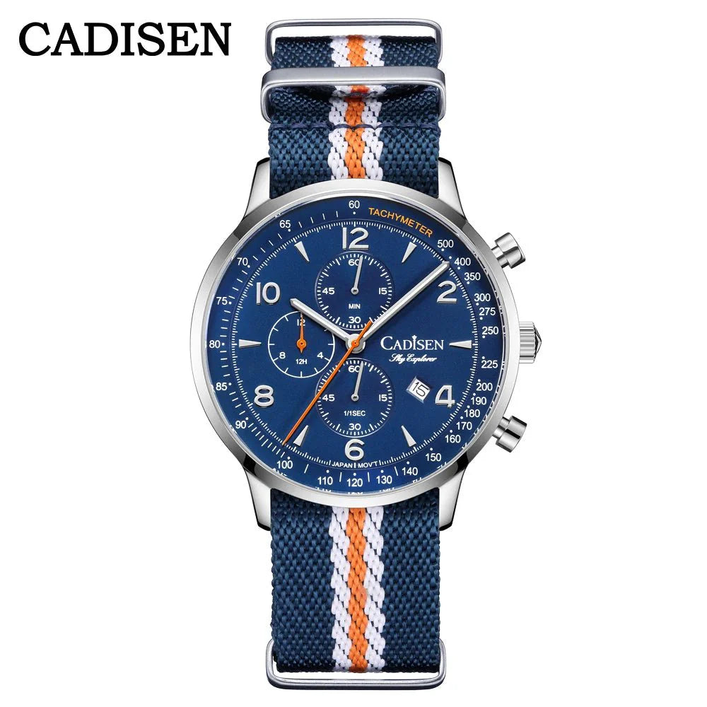 CADISEN C7067 Chronograph MIYOTA 0S10 Quartz Watch AR Mirror 5bar - Tandorio Watches