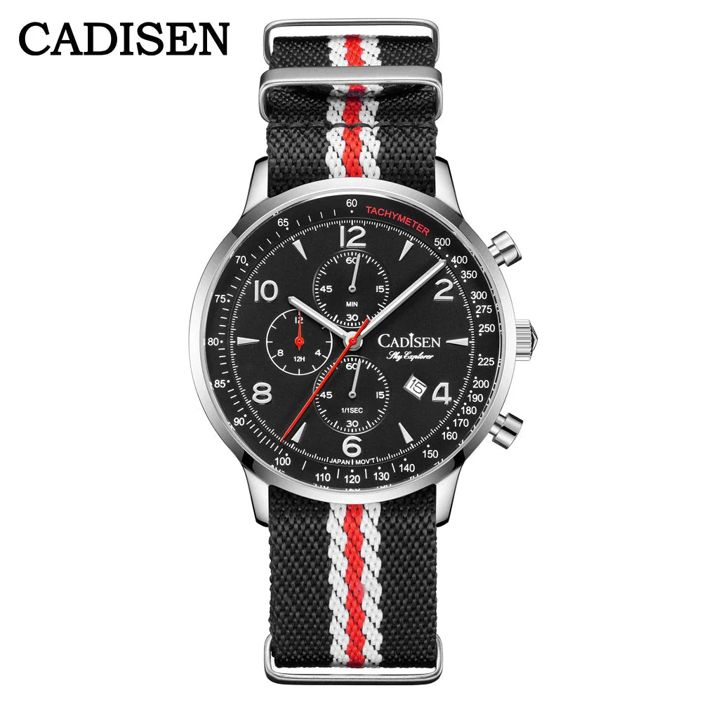 CADISEN C7067 Chronograph MIYOTA 0S10 Quartz Watch AR Mirror 5bar - Tandorio Watches