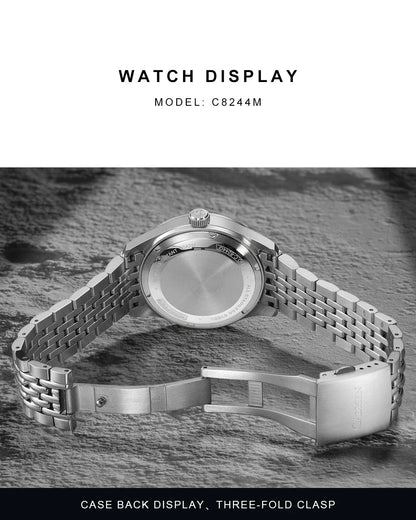 CADISEN C8244 Miyota 8215 Automatic 40mm 10bar diver sapphire luminous - Tandorio Watches